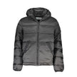Black Polyester Men JacketIndulge in the epitome of modern style with the Calvin Klein jacket, a true testament to eco-conscious fashion with its 100% recycled polyester build. Perfect for those crisp, cool days, its long sleeves and protective hood make