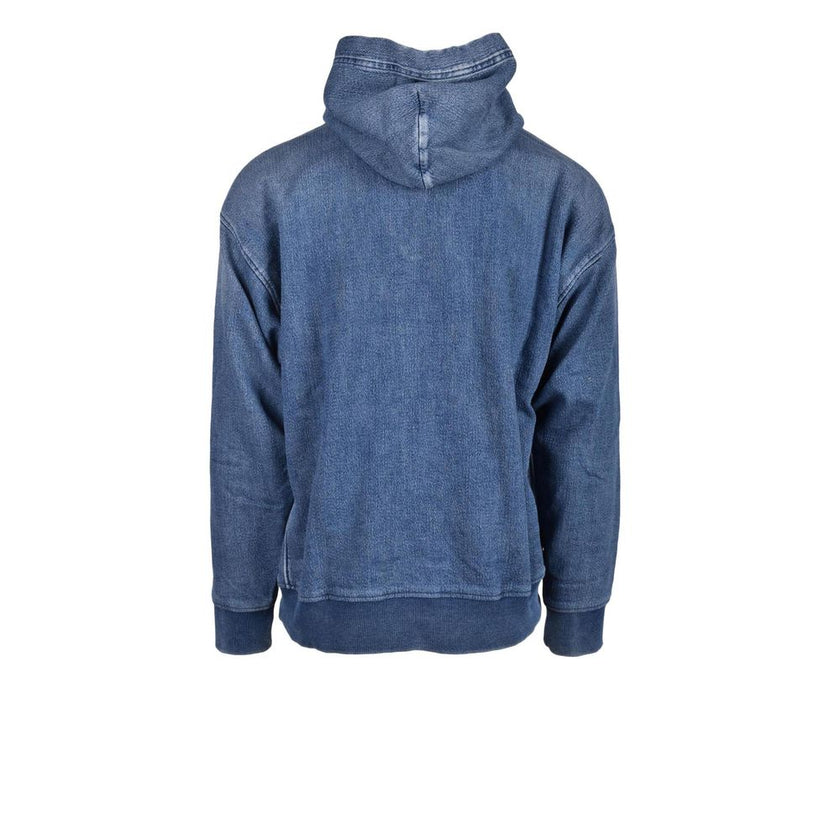 Blue Cotton HoodyDiscover the Diesel DIEFELUAAF1ST0726827/52 men’s hoodie, an essential piece for your wardrobe. Made from 98% cotton and 2% elastane, this hoodie provides exceptional comfort and a perfect fit. The modern design is enhanced by a front poc