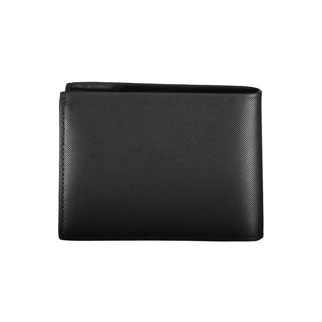 Black Leather Men WalletElevate your accessory game with this sleek and sophisticated Calvin Klein Wallet. Crafted from premium 100% leather and detailed with the iconic logo, this wallet is as stylish as it is functional. With two main compartments, a ha