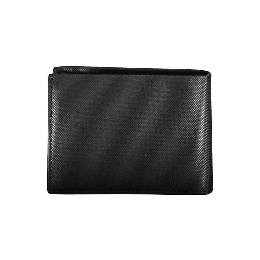 Black Leather Men WalletElevate your accessory game with this sleek and sophisticated Calvin Klein Wallet. Crafted from premium 100% leather and detailed with the iconic logo, this wallet is as stylish as it is functional. With two main compartments, a ha