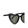 Black Acetate SunglassesSaint Laurent’s LouLou Glasses, in a vibrant shade of bright red, are an iconic accessory with a playful and glamorous character. The heart-shaped design gives a retro and distinctive touch, while the black lenses provide protectio