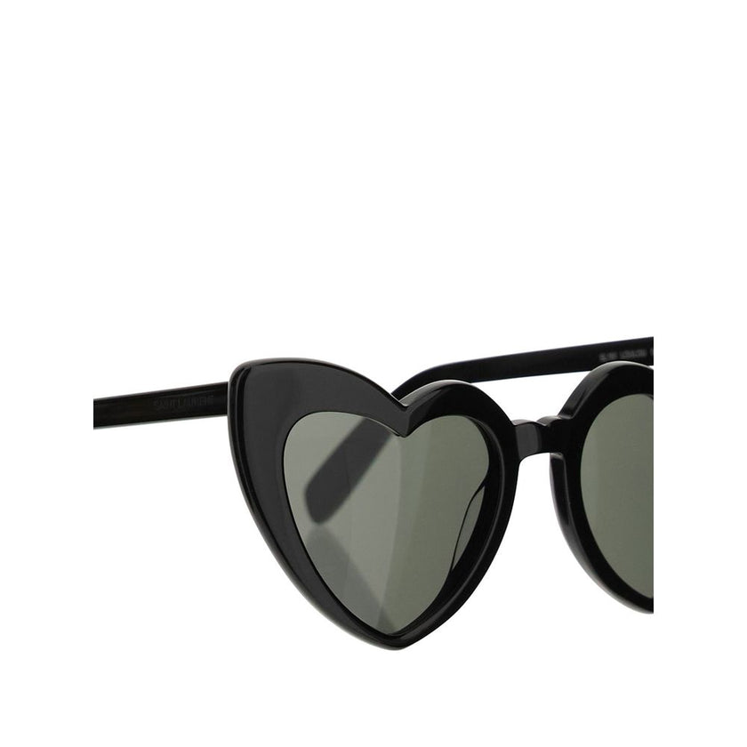 Black Acetate SunglassesSaint Laurent’s LouLou Glasses, in a vibrant shade of bright red, are an iconic accessory with a playful and glamorous character. The heart-shaped design gives a retro and distinctive touch, while the black lenses provide protectio