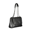 Black Polyester Women HandbagElevate your accessory game with the eco-conscious chic of this Calvin Klein handbag. Effortlessly versatile, it boasts a sleek black hue with contrasting details that add a pop of sophistication. Two chain handles provide a g