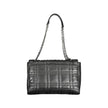 Black Polyester Women HandbagElevate your accessory game with the eco-conscious chic of this Calvin Klein handbag. Effortlessly versatile, it boasts a sleek black hue with contrasting details that add a pop of sophistication. Two chain handles provide a g