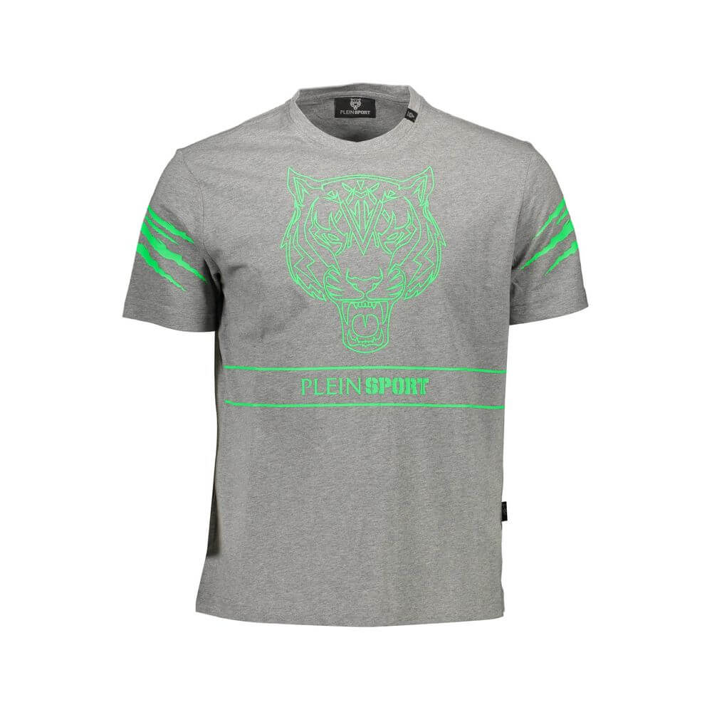 Brown Cotton Men T-ShirtIndulge in the sleek sophistication of Plein Sport with this edgy, short sleeve t-shirt. Designed for those who dare to stand out, this top features a bold print and eye-catching contrasting details that will make a statement where