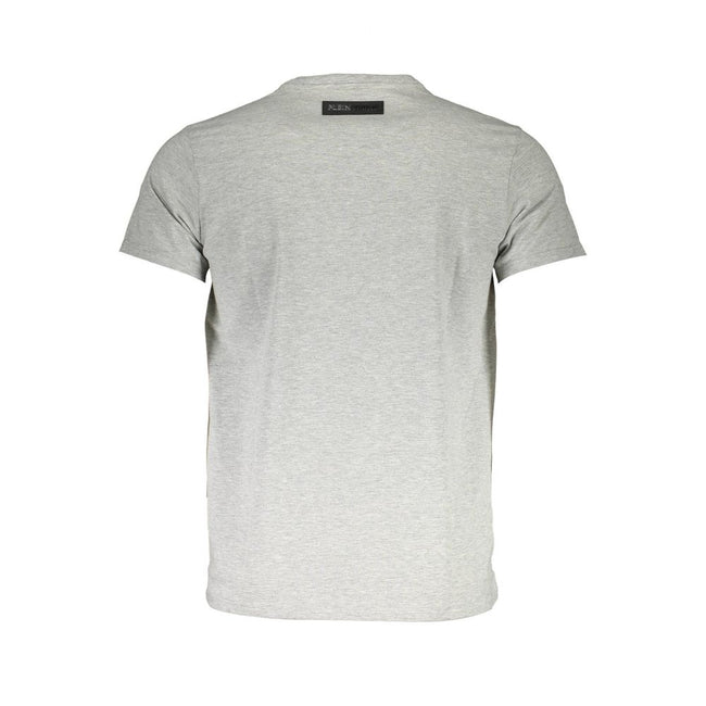 Brown Cotton Men T-ShirtThis Plein Sport T-shirt is where bold design meets casual luxury. Exuding a dramatic flair with its daring print and iconic logo on the chest, this tee is a true statement piece for those who dare to stand out. Flawlessly crafted
