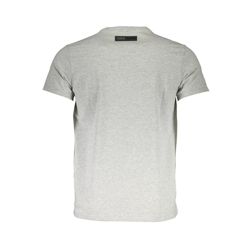 Brown Cotton Men T-ShirtThis Plein Sport T-shirt is where bold design meets casual luxury. Exuding a dramatic flair with its daring print and iconic logo on the chest, this tee is a true statement piece for those who dare to stand out. Flawlessly crafted