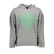 Gray Cotton Men SweaterStep into the epitome of bold sports luxury with the Plein Sport Long Sleeve Hoodie, a statement piece that demands attention. This gray hoodie elevates casual wear with its striking contrast details and signature Plein Sport logo,