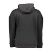 Black Cotton Men SweaterElevate your athleisure game with this bold Plein Sport hooded sweatshirt. A confluence of comfort and style, this long-sleeved marvel flaunts an audacious print complemented by striking contrasting details. The unmistakable Plein
