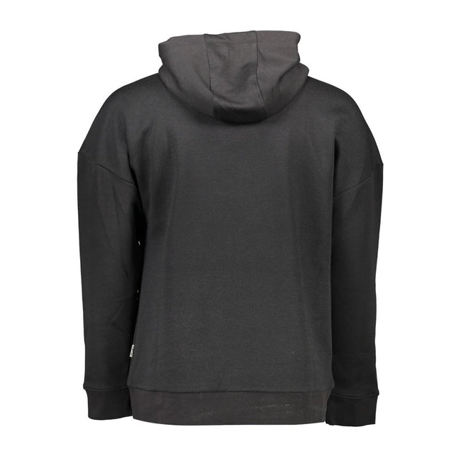 Black Cotton Men SweaterElevate your athleisure game with this bold Plein Sport hooded sweatshirt. A confluence of comfort and style, this long-sleeved marvel flaunts an audacious print complemented by striking contrasting details. The unmistakable Plein