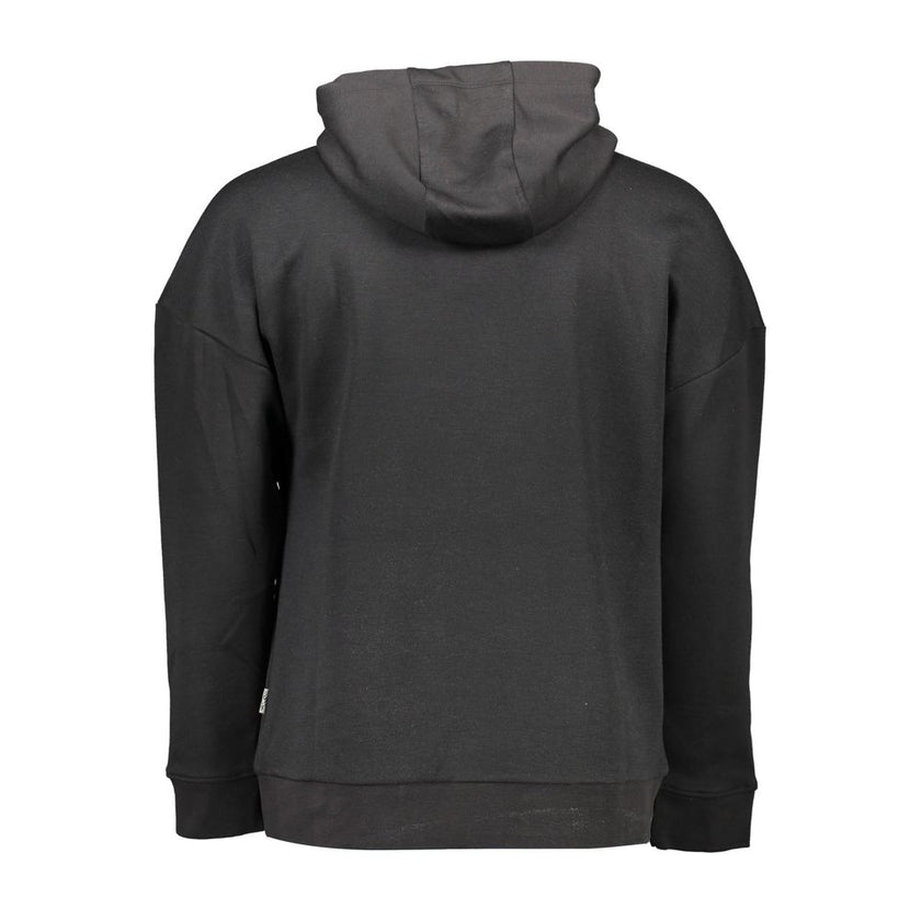 Black Cotton Men SweaterElevate your athleisure game with this bold Plein Sport hooded sweatshirt. A confluence of comfort and style, this long-sleeved marvel flaunts an audacious print complemented by striking contrasting details. The unmistakable Plein
