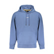 Blue Cotton Men SweaterIndulge in the epitome of casual luxury with this Hugo Boss long-sleeved, hooded sweatshirt. Brushed for that extra soft touch and featuring a sleek, central pocket, this piece is accented by a bold print and the unmistakable Hugo B