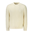 White Cotton Men SweaterDiscover the epitome of understated sophistication with this Calvin Klein masterpiece. Perfectly tailored for the fashion-forward individual, the sleek white hue is elegantly punctuated by contrasting details and the iconic Calvin