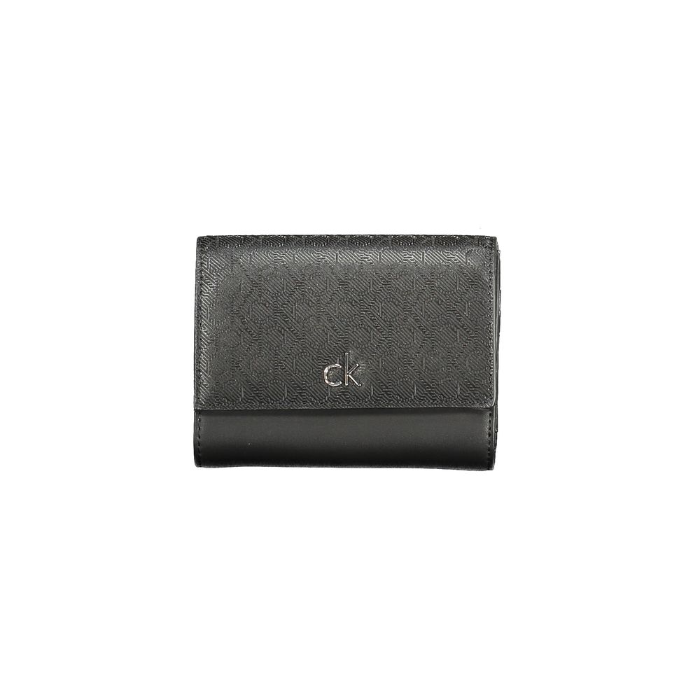 Black Polyester Women WalletElevate your everyday style with the sleek and secure Calvin Klein wallet, meticulously designed to enchant the modern individual with an eye for sophistication. Crafted with an RFID-blocking feature to keep your cards safe, th
