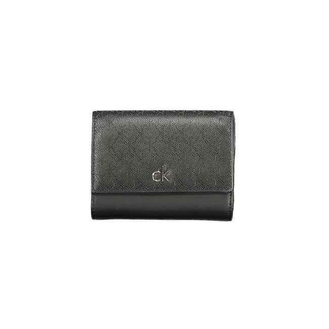 Black Polyester Women WalletElevate your everyday style with the sleek and secure Calvin Klein wallet, meticulously designed to enchant the modern individual with an eye for sophistication. Crafted with an RFID-blocking feature to keep your cards safe, th
