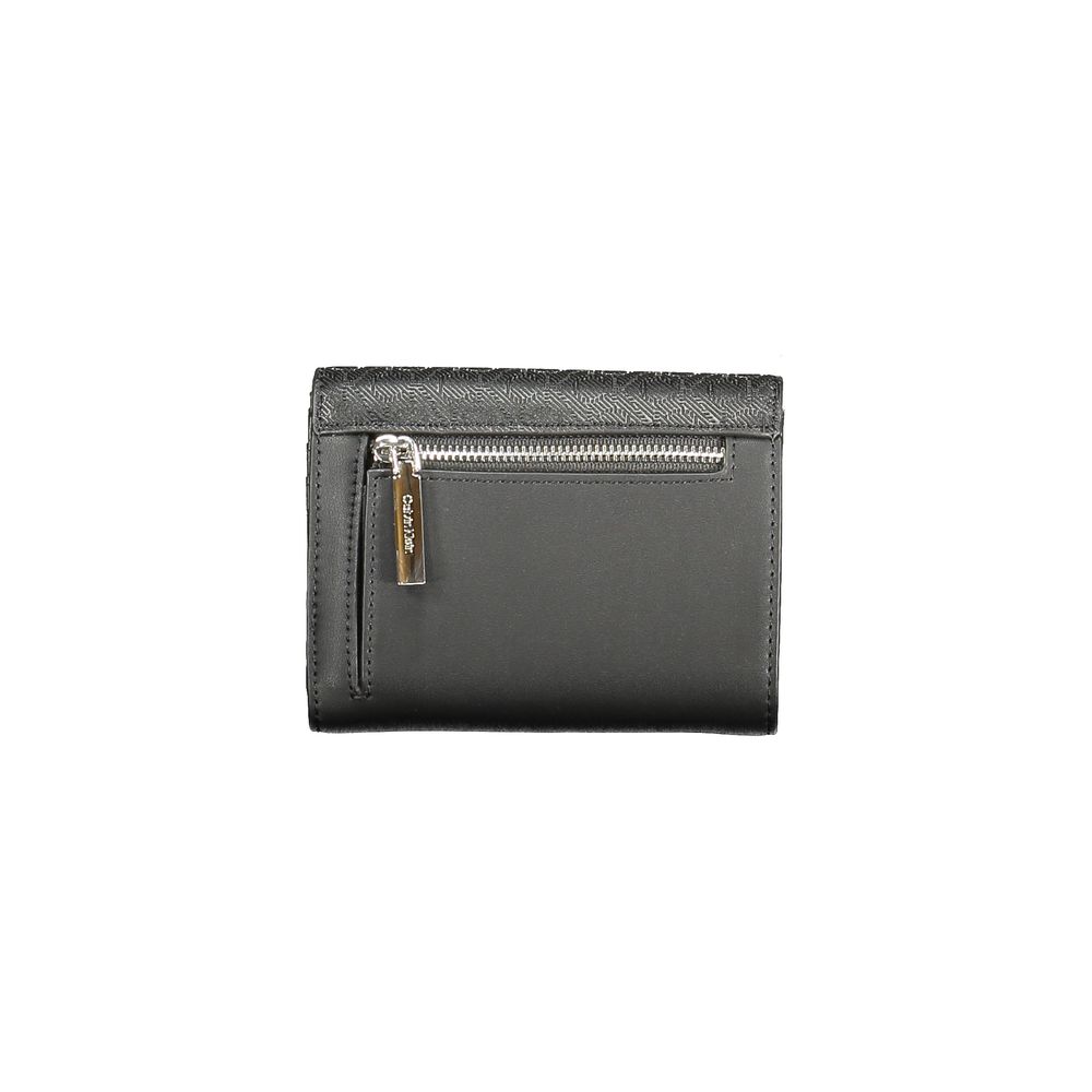 Black Polyester Women WalletElevate your everyday style with the sleek and secure Calvin Klein wallet, meticulously designed to enchant the modern individual with an eye for sophistication. Crafted with an RFID-blocking feature to keep your cards safe, th