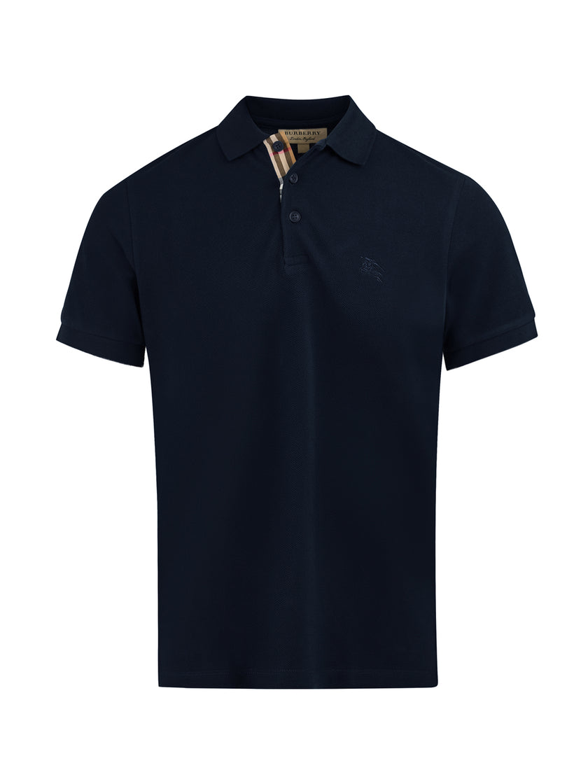Navy Blue Cotton Collared Polo ShirtBURBERRY Gorgeous brand new, Navy blue Cotton Collared Polo Shirt Art#: 8014004 Model: Short sleeve Polo Shirt Colour: Navy Blue Material: 100% Cotton Fitting: Regular Fit Logo details Made in ThailandNavy Blue Cotton C