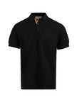 Black Cotton Collared Polo ShirtBURBERRY Gorgeous brand new, Black Cotton Collared Polo Shirt Art#: 8000913 Model: Short sleeve Polo Shirt Colour: Black Material: 100% Cotton Fitting: Regular Fit Logo details Made in ThailandBlack Cotton Collared Polo Shi