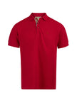 Red Cotton Collared Polo ShirtBURBERRY Gorgeous brand new, Red Cotton Collared Polo Shirt Art#: 8003122 Model: Short sleeve Polo Shirt Colour: Red Material: 100% Cotton Fitting: Regular Fit Logo details Made in ThailandRed Cotton Collared Polo Shirt${tags