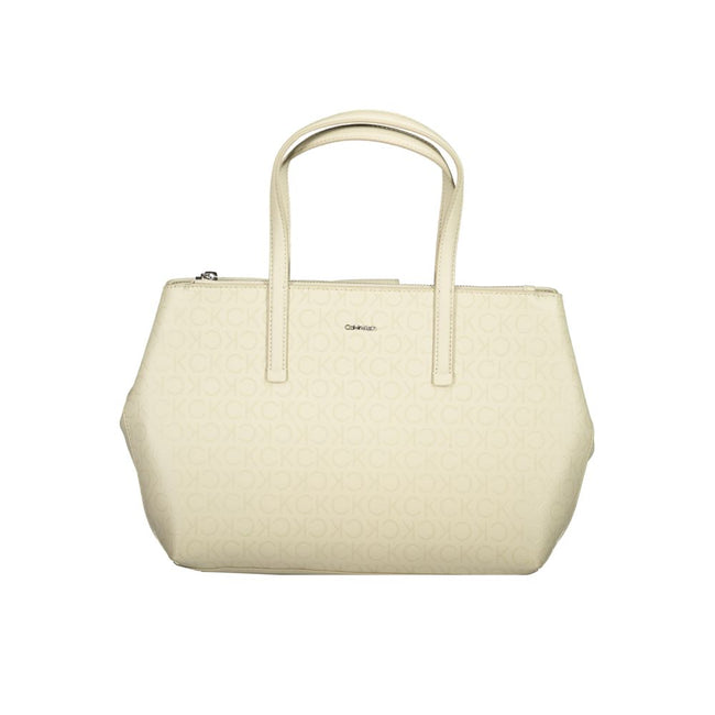 Beige Polyester HandbagBAG 2 HANDLES, ADJUSTABLE AND REMOVABLE SHOULDER STRAP, 1 EXTERNAL POCKET, 1 INTERNAL DOCUMENT POCKET, CONTRASTING DETAILS, ZIP AND AUTOMATIC CLOSURE, LOGO, 50% RECYCLED POLYESTERBeige Polyester Handbag${tagsCalvin KleinAulae Beige