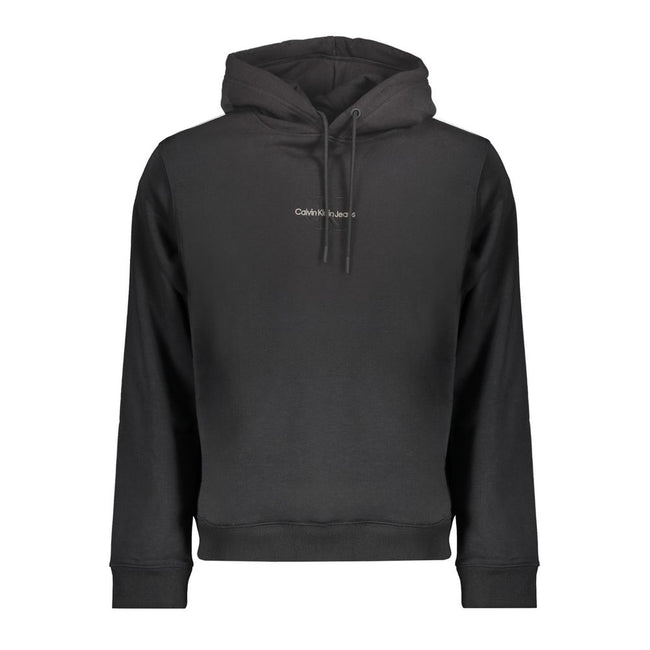 Black Cotton Men SweaterDive into the epitome of comfort with a sustainable twist in this Calvin Klein Long Sleeve Hoodie. Crafted to make a statement, this sweatshirt seamlessly blends style with an eco-conscious approach, featuring 20% recycled cotton.
