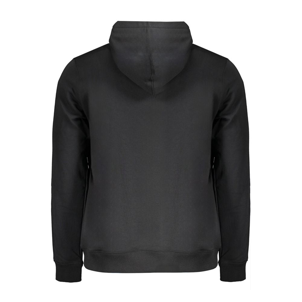 Black Cotton Men SweaterDive into the epitome of comfort with a sustainable twist in this Calvin Klein Long Sleeve Hoodie. Crafted to make a statement, this sweatshirt seamlessly blends style with an eco-conscious approach, featuring 20% recycled cotton.