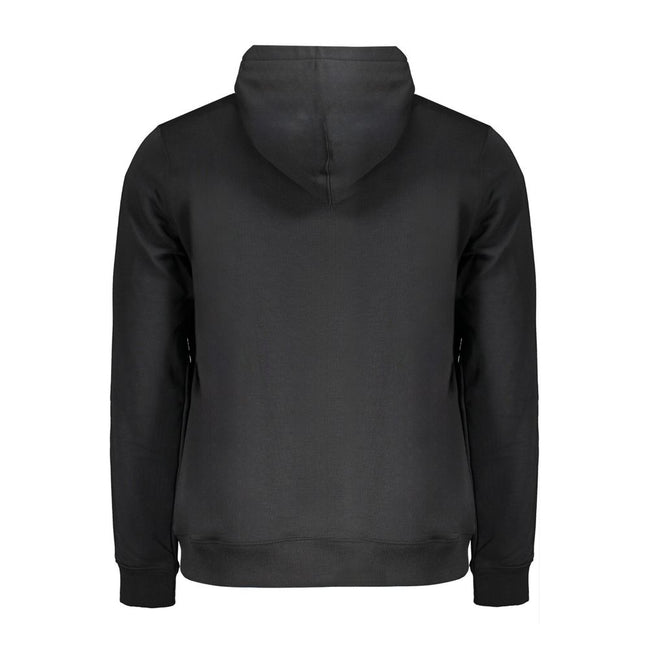 Black Cotton Men SweaterDive into the epitome of comfort with a sustainable twist in this Calvin Klein Long Sleeve Hoodie. Crafted to make a statement, this sweatshirt seamlessly blends style with an eco-conscious approach, featuring 20% recycled cotton.
