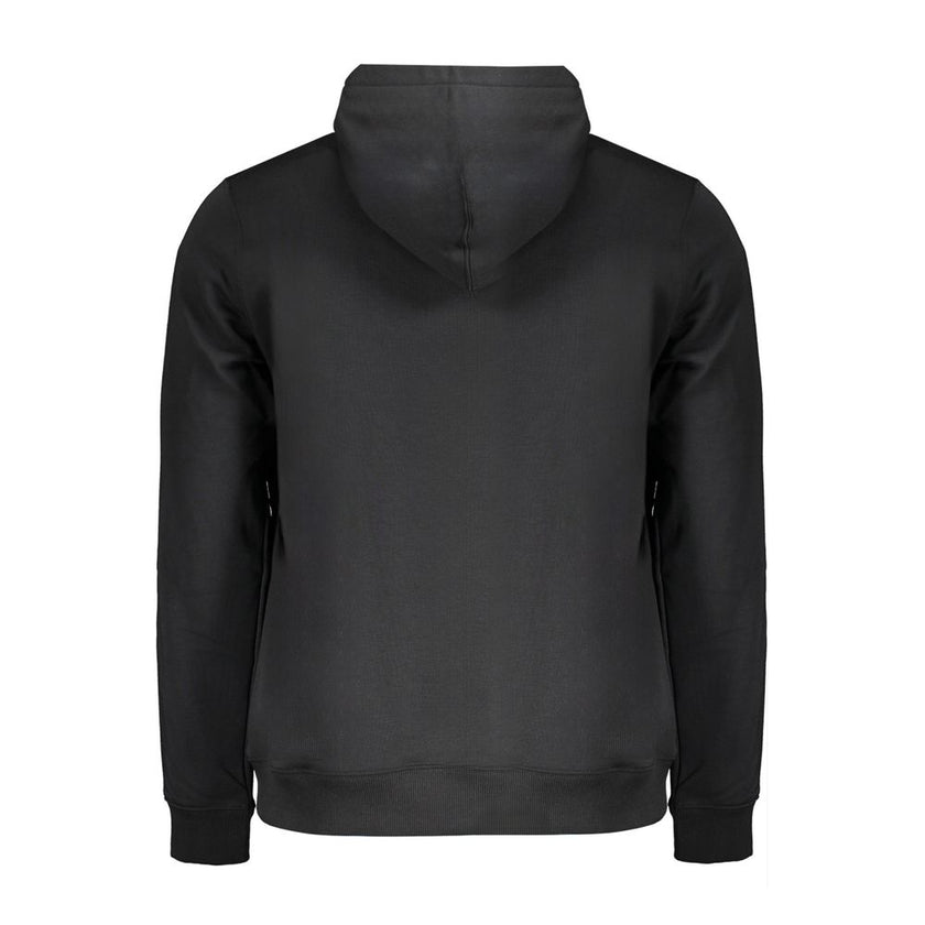 Black Cotton Men SweaterDive into the epitome of comfort with a sustainable twist in this Calvin Klein Long Sleeve Hoodie. Crafted to make a statement, this sweatshirt seamlessly blends style with an eco-conscious approach, featuring 20% recycled cotton.