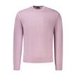Purple Wool Men SweaterStep into the realm of sophistication with this Hugo Boss long-sleeved t-shirt. Crafted with the finest 100% wool, this crew neck marvel boasts sleek embroidery that showcases the iconic logo in a statement of pure luxury. Its rich