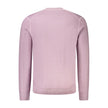 Purple Wool Men SweaterStep into the realm of sophistication with this Hugo Boss long-sleeved t-shirt. Crafted with the finest 100% wool, this crew neck marvel boasts sleek embroidery that showcases the iconic logo in a statement of pure luxury. Its rich