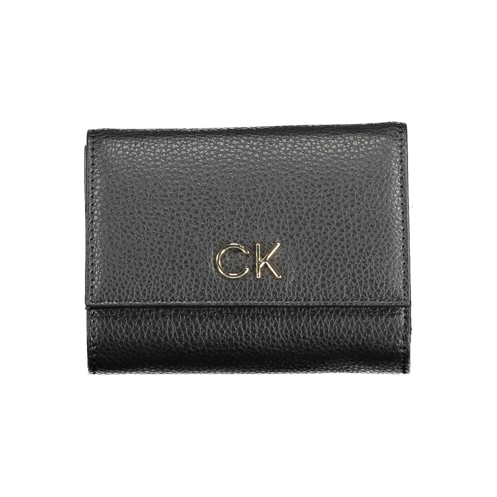 Black Polyethylene Women WalletElevate your accessory collection with the quintessential Calvin Klein wallet, designed for the modern trend-setter. It’s not just a statement piece but a functional marvel, offering secure RFID blocking, a savvy mix of comp