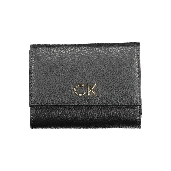 Black Polyethylene Women WalletElevate your accessory collection with the quintessential Calvin Klein wallet, designed for the modern trend-setter. It’s not just a statement piece but a functional marvel, offering secure RFID blocking, a savvy mix of comp