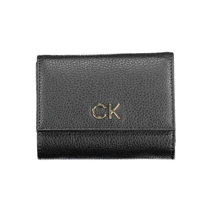 Black Polyethylene Women WalletElevate your accessory collection with the quintessential Calvin Klein wallet, designed for the modern trend-setter. It’s not just a statement piece but a functional marvel, offering secure RFID blocking, a savvy mix of comp