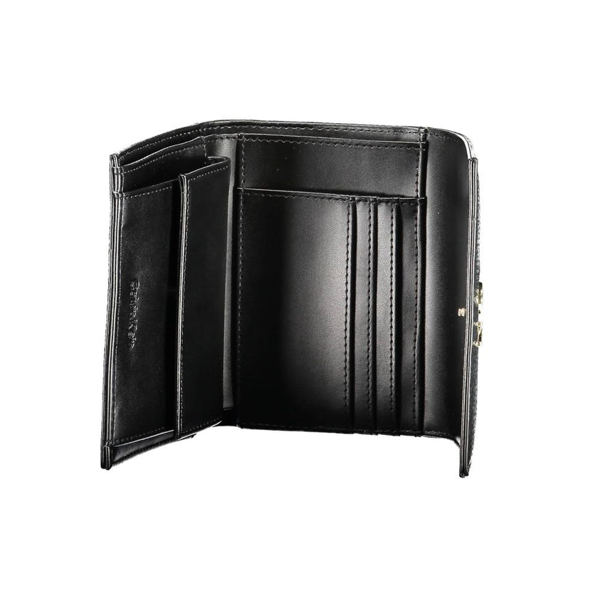 Black Polyethylene Women WalletElevate your accessory collection with the quintessential Calvin Klein wallet, designed for the modern trend-setter. It’s not just a statement piece but a functional marvel, offering secure RFID blocking, a savvy mix of comp