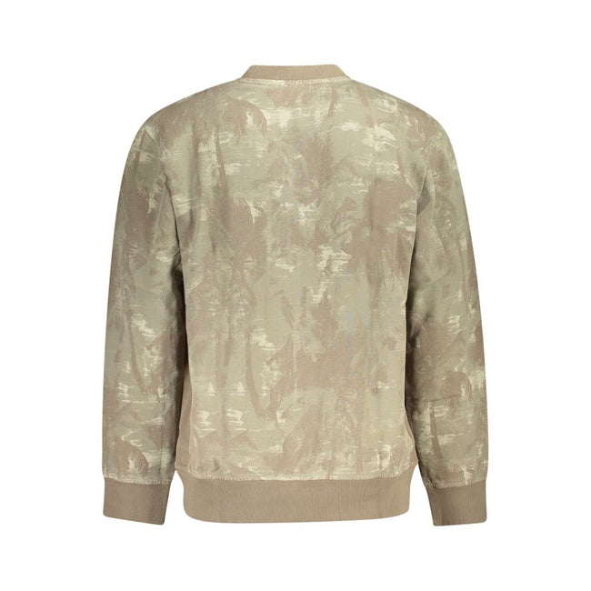 Brown Cotton Men SweaterElevate your off-duty wardrobe with the epitome of refined comfort from Hugo Boss. This long sleeve sweatshirt boasts a brushed interior for an ultra-soft touch, ensuring you don’t sacrifice ease for style. Adorned with precise emb