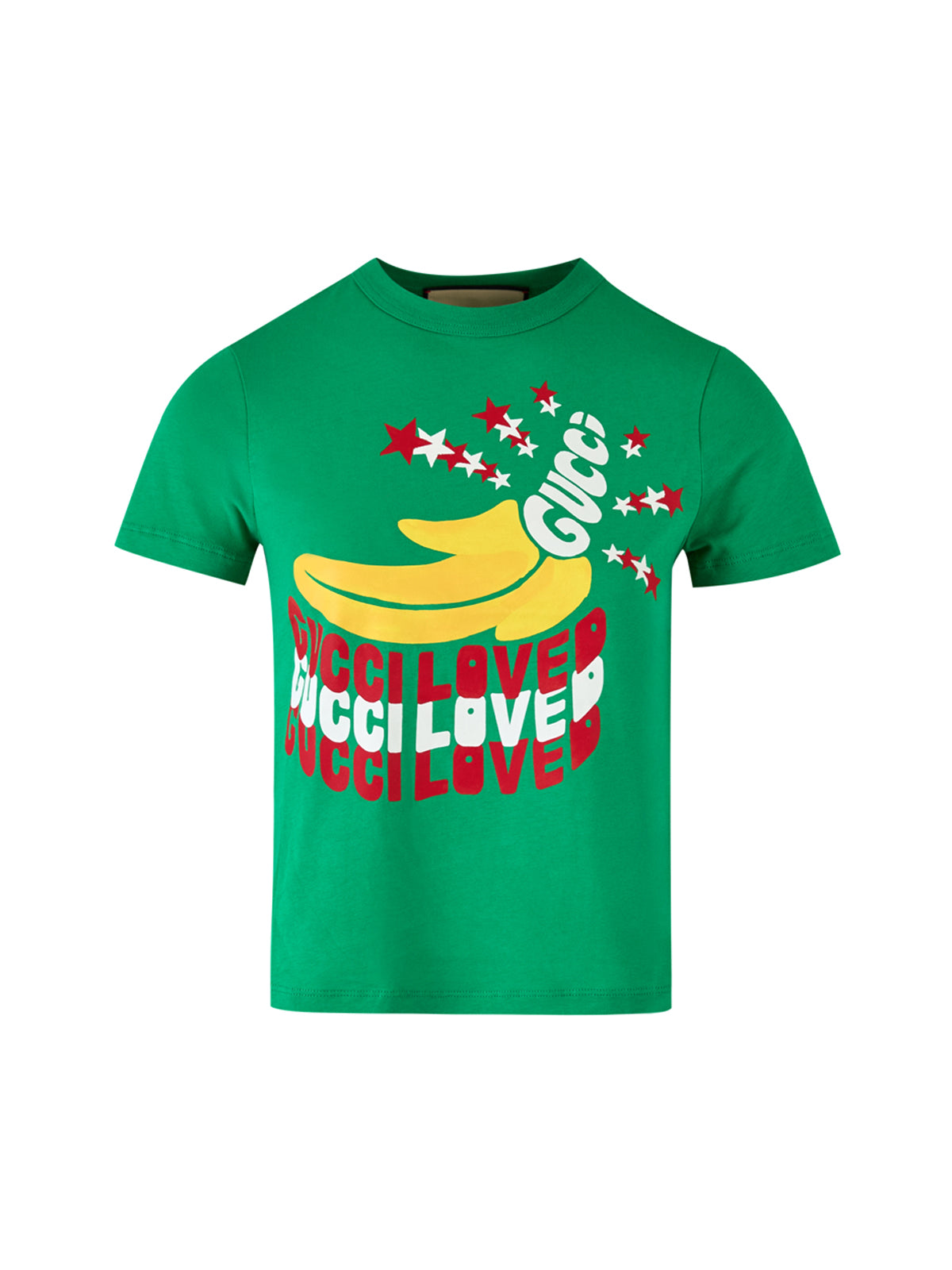 Green Cotton Gucci Logo T-Shirt
