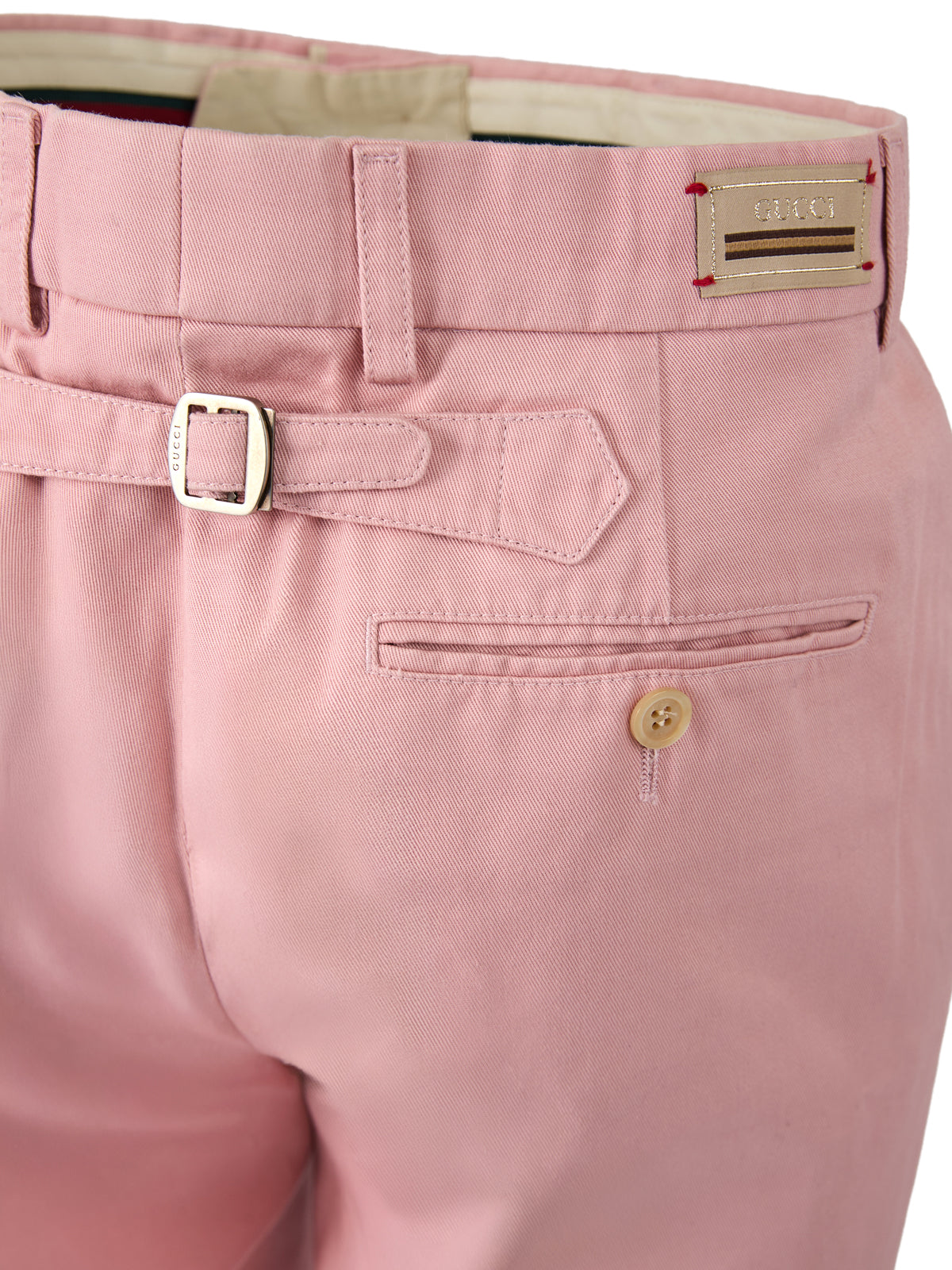 Light Pink Cotton Pants by Gucci