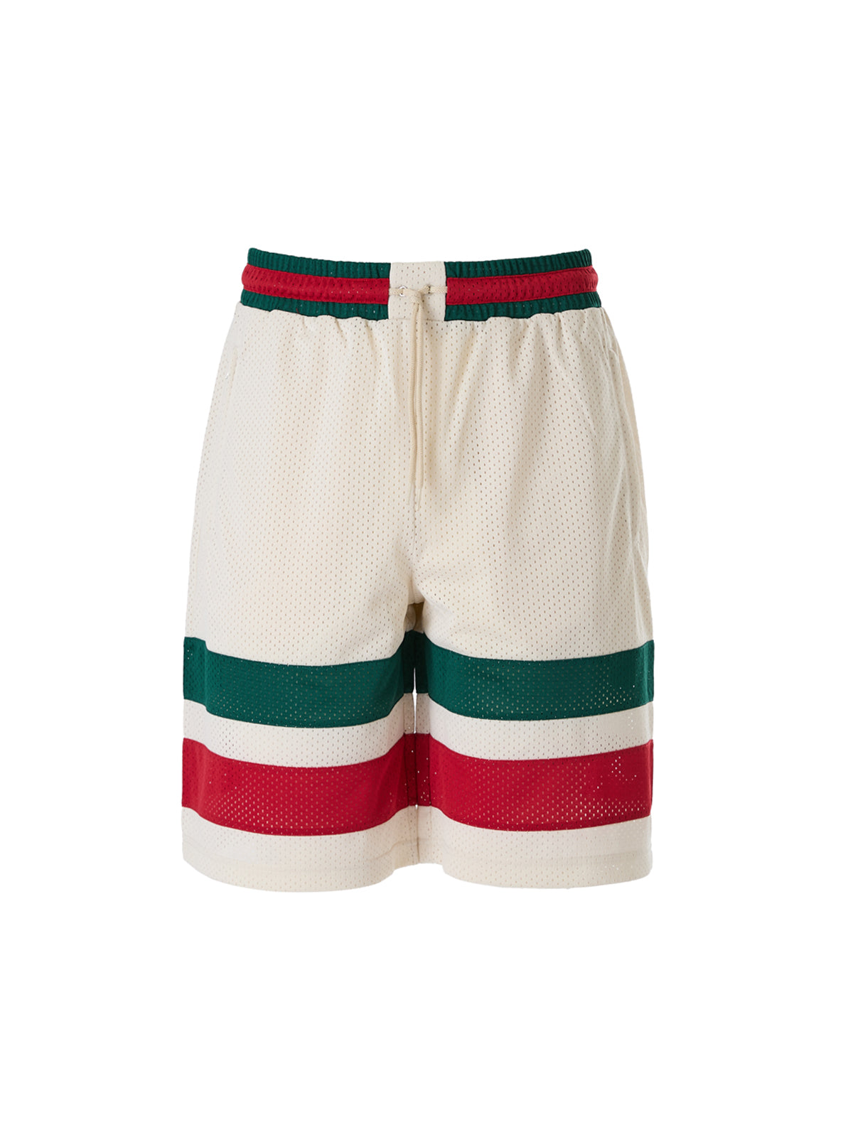 Gucci Shorts aus cremefarbenem Polyester mit Logo