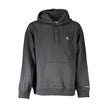 Black Cotton Men SweaterExperience the epitome of urban chic with Calvin Klein’s black hoodie—a symphony of style and comfort. Its sleek long sleeves and cozy hood complement the practical central pocket, while the iconic embroidery logo ensures your look