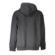 Black Cotton Men SweaterExperience the epitome of urban chic with Calvin Klein’s black hoodie—a symphony of style and comfort. Its sleek long sleeves and cozy hood complement the practical central pocket, while the iconic embroidery logo ensures your look