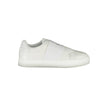 White Leather Women SneakerStep out in style and make a statement with these Calvin Klein sneakers. Merging fashion-forward design with ultimate comfort, these sneakers feature a bold elastic band detailing that boasts the Calvin Klein logo for a touch of