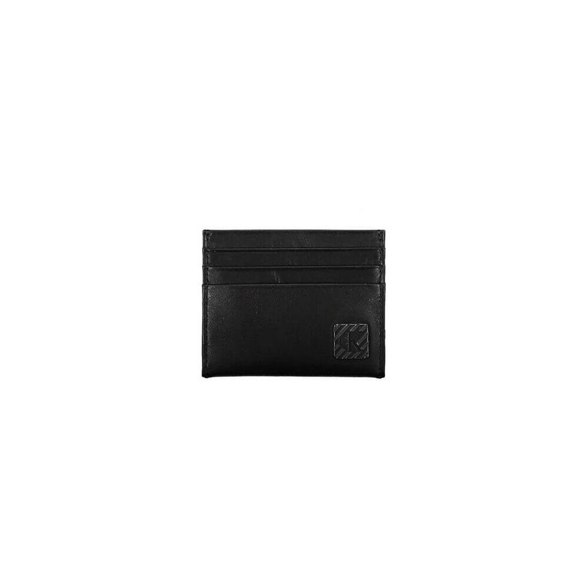 Black Leather Men WalletDare to define your pocket prestige with this sleek Calvin Klein cardholder. Crafted from 100% pure leather, it promises durability and sophistication with every use. This quintessential accessory, complete with the iconic Calvin K