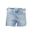 Blue Cotton Women Shorts