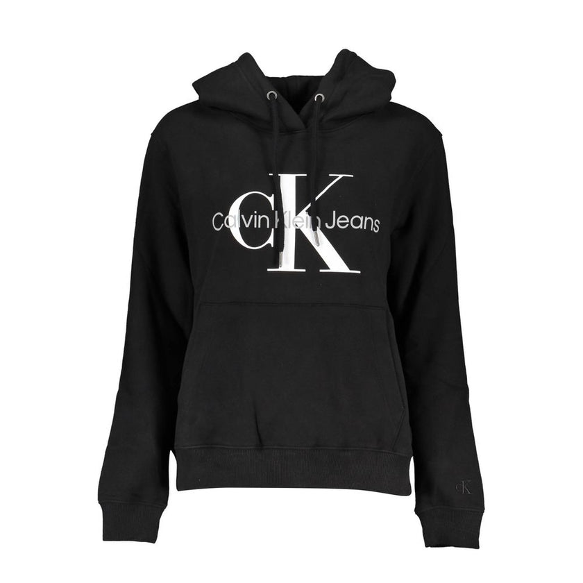 Black Cotton Women's SweaterElevate your cozy-chic game with the Calvin Klein long sleeve sweatshirt. This fashion-forward piece isn’t just about comfort; it’s a statement with its striking embroidery and bold logo. The premium cotton blend and fleece-lin