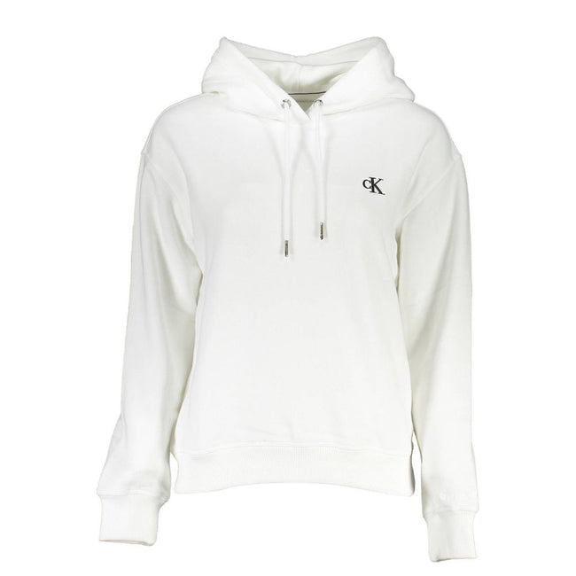 White Cotton Women SweaterUnleash the epitome of cozy chic with this Calvin Klein Long Sleeve Sweatshirt – a must-have for any trendsetter’s wardrobe. This piece isn’t just about warmth; it’s a definitive style statement with its plush fleece interior and