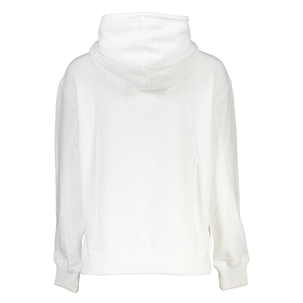 White Cotton Women SweaterUnleash the epitome of cozy chic with this Calvin Klein Long Sleeve Sweatshirt – a must-have for any trendsetter’s wardrobe. This piece isn’t just about warmth; it’s a definitive style statement with its plush fleece interior and