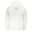 White Cotton Men Sweater with HoodEmbrace the epitome of modern sophistication with the Hugo Boss hooded sweatshirt. Designed for the style-conscious individual, this stunning white piece is adorned with a bold printed logo, making a definitive statement.