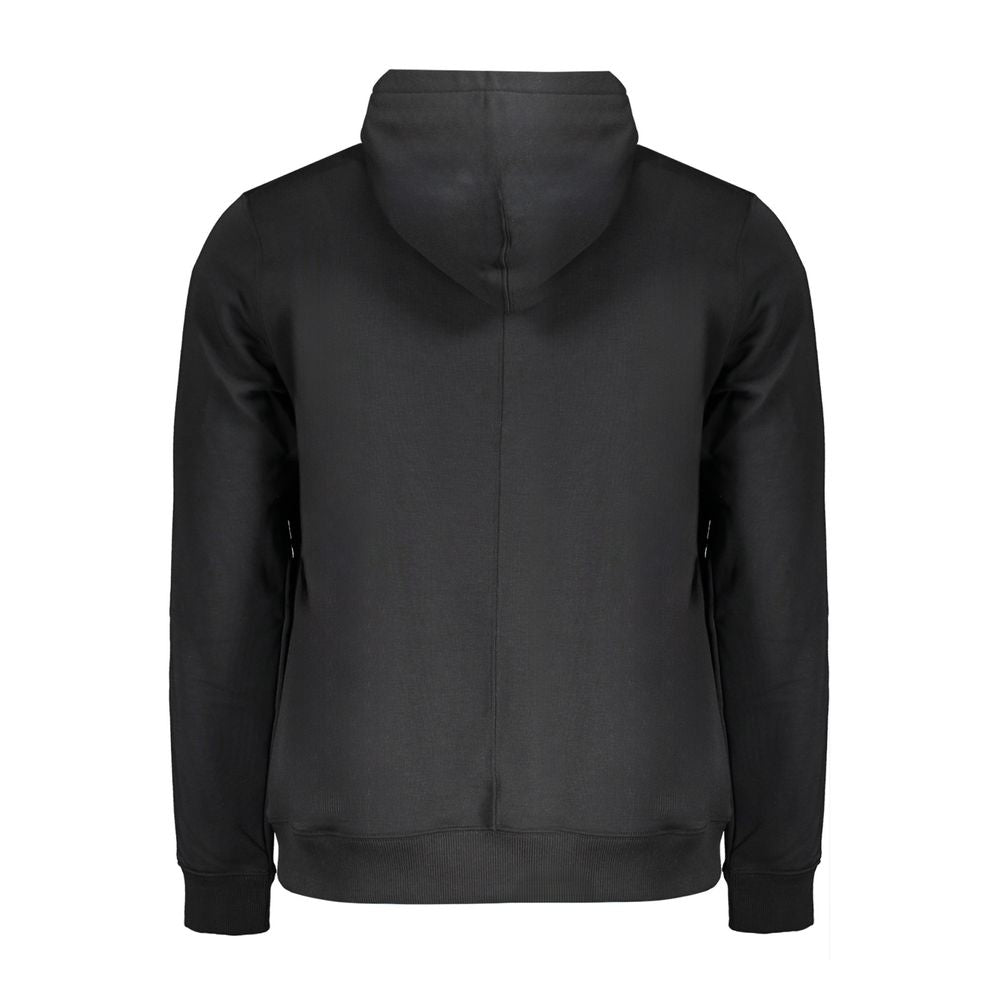 Black Polyester Men HoodieElevate your wardrobe with a touch of athleisure flair with this Calvin Klein long-sleeved sports hoodie. Crafted from 100% recycled polyester, it’s as eco-conscious as it is stylish. The soft brushed interior offers ultimate com