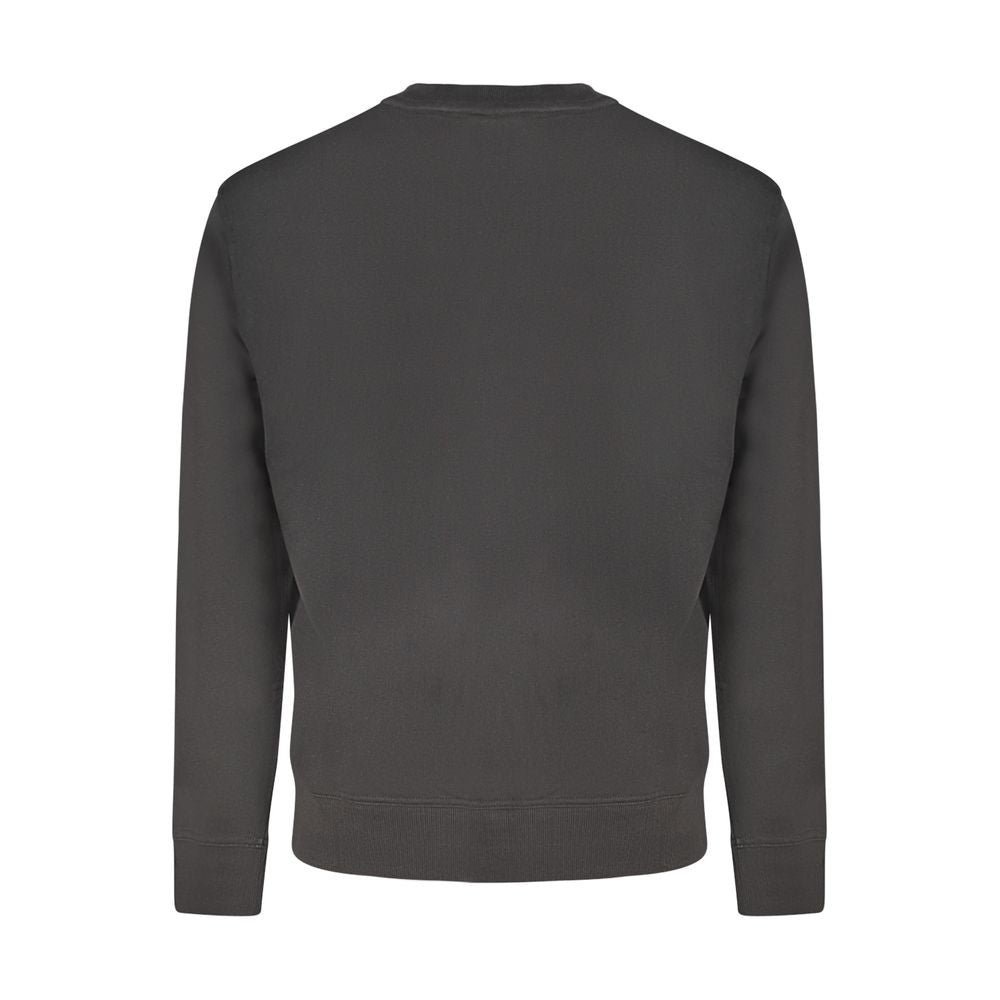 Black Cotton Men SweaterIndulge in the epitome of sleek sophistication with this Hugo Boss long sleeve sweatshirt. Crafted for the modern man, it boasts a brushed texture for ultimate comfort, a timeless crew neck, and a striking print that commands atten