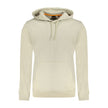 Beige Cotton Men SweaterIndulge in the epitome of casual sophistication with Hugo Boss’s beige long-sleeved hooded sweatshirt. Crafted from the finest brushed cotton for unparalleled comfort, this garment is both a nod to classic style and a statement of